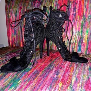 Charlotte Russe Lace Up Mesh Heels